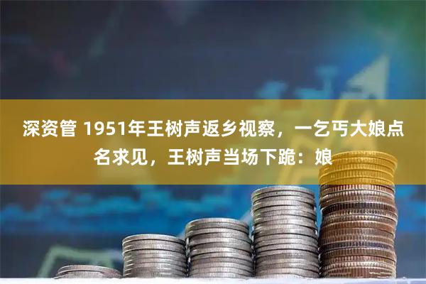 深资管 1951年王树声返乡视察，一乞丐大娘点名求见，王树声当场下跪：娘