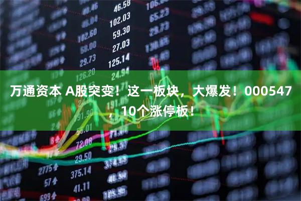 万通资本 A股突变！这一板块，大爆发！000547，10个涨停板！